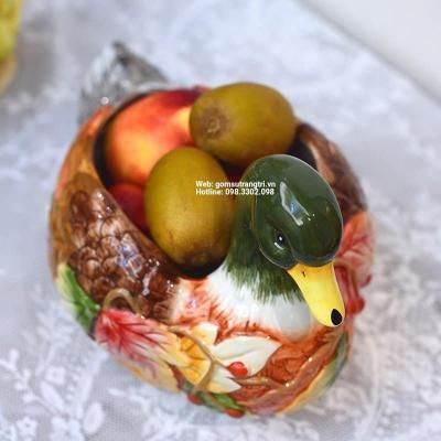 VỊT SỨ ĐỰNG BÁNH VÀ HOA QUẢ
